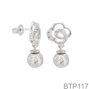 Bông Tai Vàng Trắng 10K(417) - BTP117