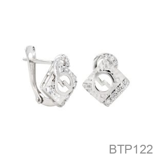 Bông Tai Vàng Trắng 10K(417) - BTP122