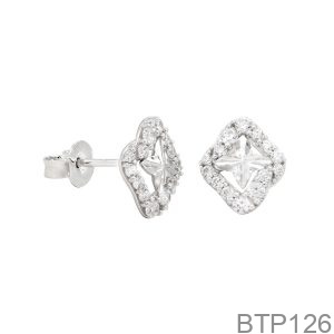 Bông Tai Vàng Trắng 10K(417) - BTP126