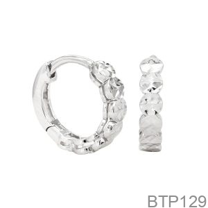 Bông Tai Vàng Trắng 18K(750) - BTP129