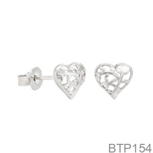 Bông Tai Vàng Trắng 18K(750) - BTP154