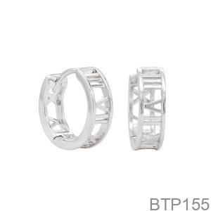 Bông Tai Vàng Trắng 18K(750) - BTP155