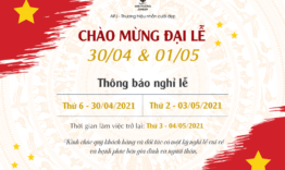 THÔNG BÁO LỊCH NGHỈ LỄ 30/4 & 01/05