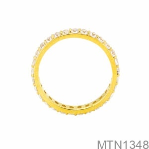Nhẫn Nữ Vàng Vàng 18K Đá Trắng - MTN1348