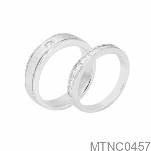 Nhẫn Cưới Vàng Trắng 10K(417) - MTNC0457