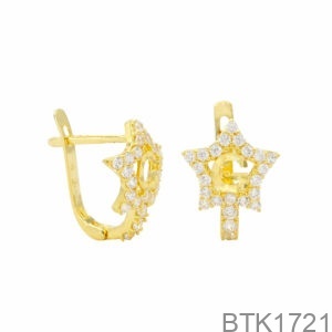 Bông Tai Vàng Vàng 18K(750) - BTK1721
