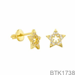 Bông Tai Vàng Vàng 18K(750) - BTK1738