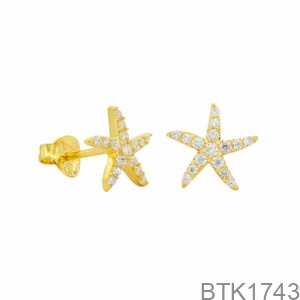 Bông Tai Vàng Vàng 18K(750) - BTK1743
