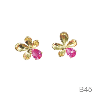 Bông Tai Nữ Vàng Vàng 18K(750) - B45