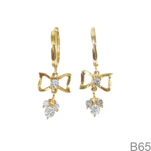 Bông Tai Nữ Vàng Vàng 18K(750) - B65