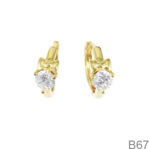 Bông Tai Nữ Vàng Vàng 18K - B67