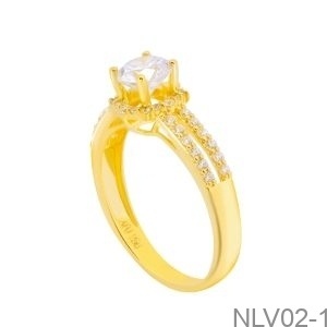 Nhẫn Cầu Hôn Vàng Vàng 18K(750) - NLV02-1