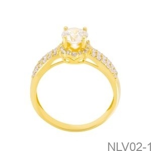 Nhẫn Cầu Hôn Vàng Vàng 18K(750) - NLV02-1