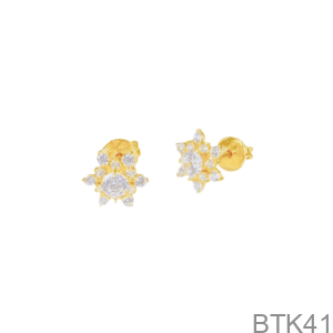 Bông Tai Nữ Vàng Vàng 18K - BTK41