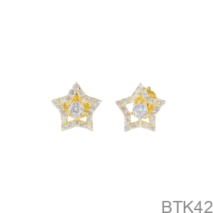 Bông Tai Nữ Vàng Vàng 18K(750) - BTK42