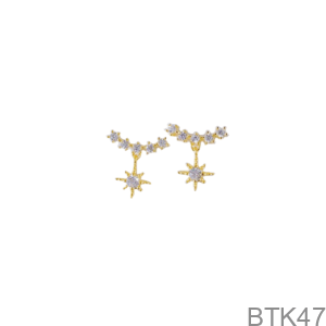 Bông Tai Nữ Vàng Vàng 18K(750) - BTK47