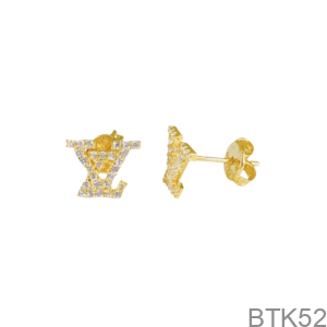 Bông Tai Nữ Vàng Vàng 18K - BTK52