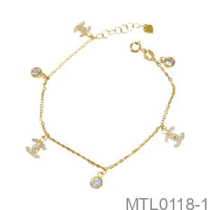 Lắc Tay Nữ Vàng Vàng 18K - MTL0118-1
