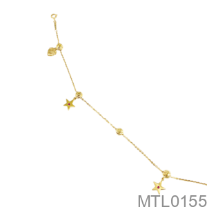 Lắc Chân Nữ Vàng Vàng 18K - MTL0155