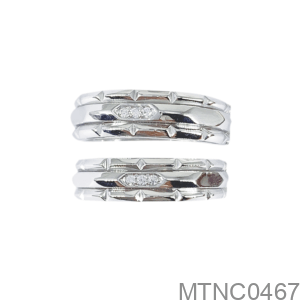 Nhẫn Cưới Vàng Trắng 14K - MTNC0467