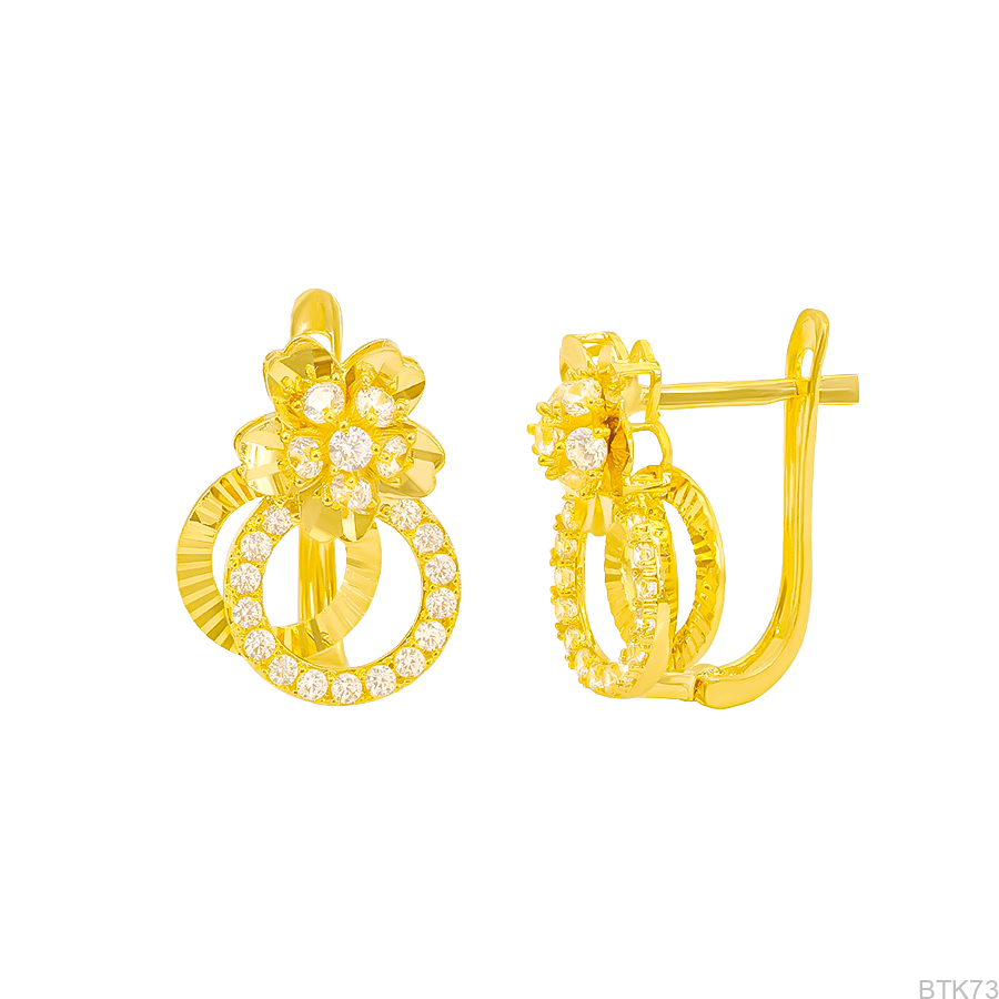Bông Tai Nữ Vàng Vàng 18K(750) - BTK73