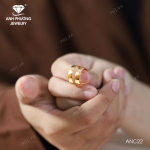 Nhẫn Cưới Vàng Vàng 18K - ANC22