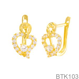 Bông Tai Nữ Vàng Vàng 18K(750) - BTK103