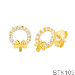 Bông Tai Nữ Vàng Vàng 18K(750) - BTK109
