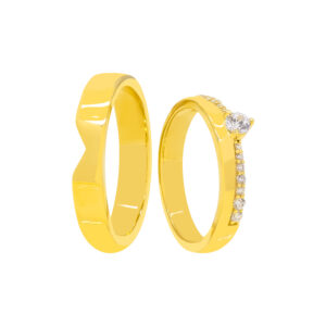 Nhẫn Cưới Vàng Vàng 10K(417) - MTNC0454