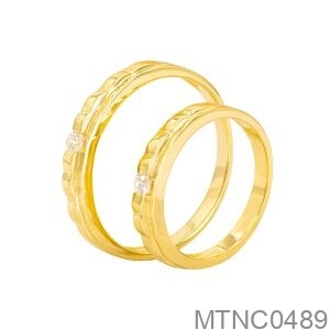 Nhẫn Cưới Vàng Vàng 18K - MTNC0489