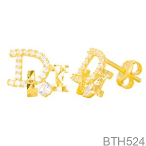 Bông Tai Nữ Vàng Vàng 18K - BTH524