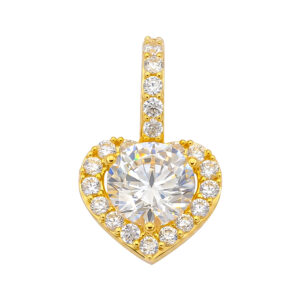 Mặt dây trái tim vàng vàng 18K (750) - MDH519