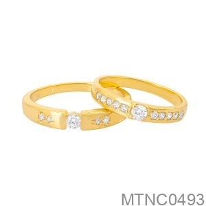 Nhẫn cưới vàng vàng 18K - MTNC0493