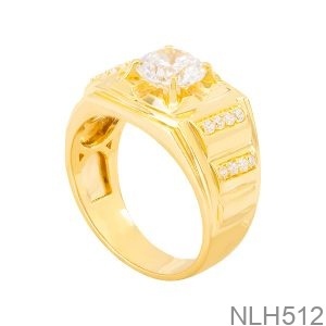 Nhẫn Nam Vàng Vàng 18K - NLH512
