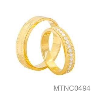 Nhẫn Cưới Vàng Vàng 18K - MTNC0494