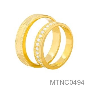 Nhẫn Cưới Vàng Vàng 18K - MTNC0494