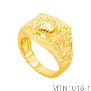 Nhẫn Nam Hình Ngựa Vàng Vàng 18K-MTN1018-1