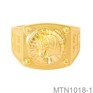 Nhẫn Nam Hình Ngựa Vàng Vàng 18K-MTN1018-1