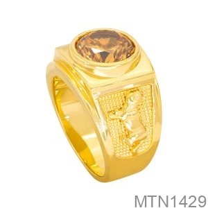 Nhẫn Nam Hình Mèo Vàng Vàng 18K - MTN1429