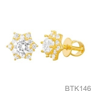 Bông tai Nữ Vàng Vàng 18K(750) - BTK146