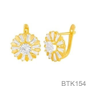 Bông tai Nữ Vàng Vàng 18K(750) - BTK154