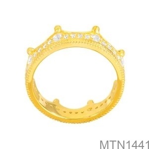 Nhẫn Nữ Vương Miện Vàng Vàng 18K - MTN1441