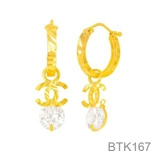 Bông Tai Nữ Vàng Vàng 18K(750) - BTK167