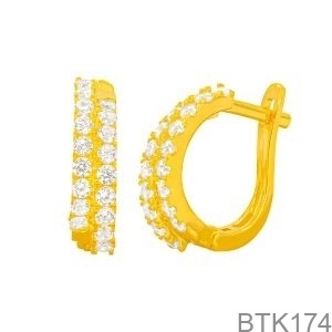 Bông Tai Nữ Vàng Vàng 18K(750) - BTK174
