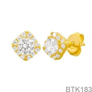 Bông Tai Nữ Vàng Vàng 18K(750) - BTK183