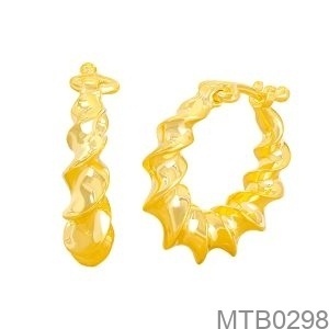 Bông Tai Nữ Vàng Vàng 18K(750) - MTB0298