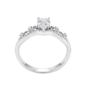 Nhẫn Cầu Hôn Vàng Trắng 18K - MTN1475