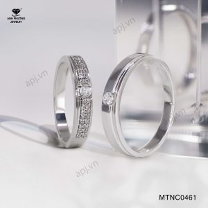 Nhẫn Cưới Vàng Trắng 610 - MTNC0461