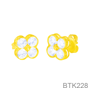 Bông Tai Nữ Vàng Vàng 18K - BTK228
