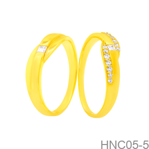 Nhẫn Cưới Vàng Vàng 18K - HNC05-5